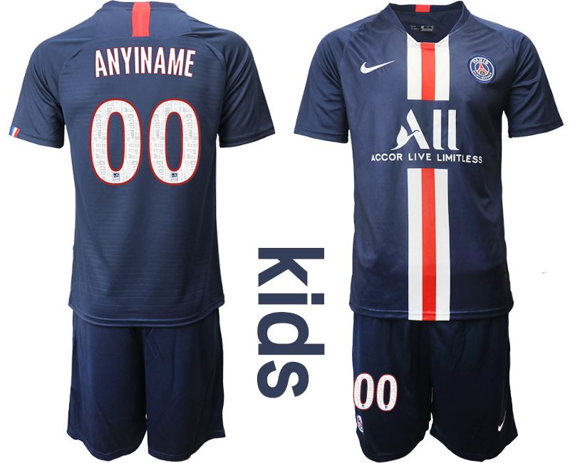 Youth 2019-2020 club Paris Saint Germain home customized blue Soccer Jerseys->customized soccer jersey->Custom Jersey